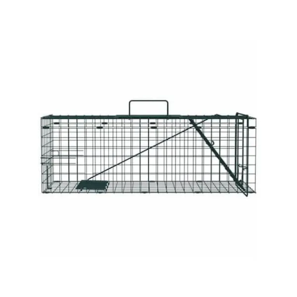 vidaXL Djurfälla i stål - - 61x20x21,5 cm - Grön - Hållbar - Väderbeständig