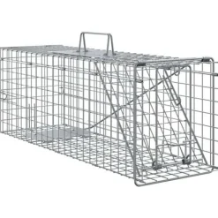 Discount Djurfälla i stål - - 61x20x21,5 cm - Antracit - Väderbeständig Skadedjursfällor
