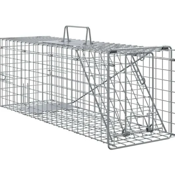 Discount Djurfälla i stål - - 61x20x21,5 cm - Antracit - Väderbeständig Skadedjursfällor