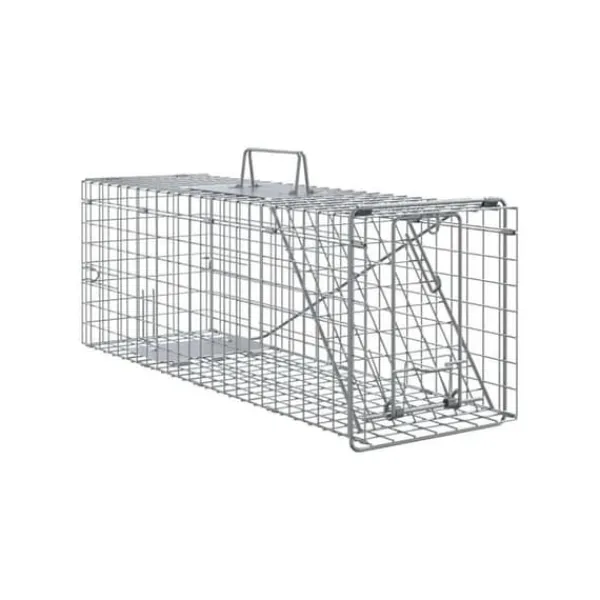 Discount Djurfälla i stål - - 61x20x21,5 cm - Antracit - Väderbeständig Skadedjursfällor