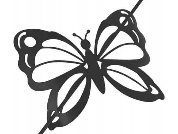Online Douceur d`Interieur Spinka do zasłony czarna MOTYL, 1 sztuka Trädgårdsprydnader