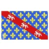 Drapeau - Creuse - 96 x 144 cm - Polyester - Tryck på fram- och baksidan - Öljett i järn
