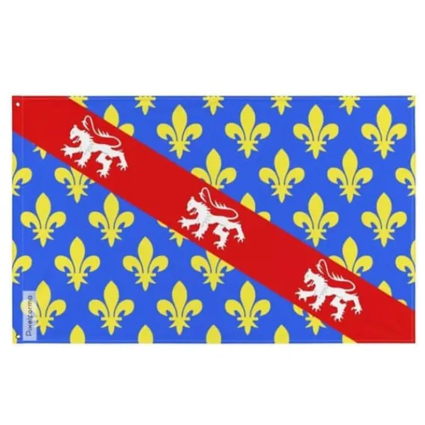 Drapeau - Creuse - 96 x 144 cm - Polyester - Tryck på fram- och baksidan - Öljett i järn