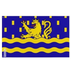 Drapeau - Doubs - 90 x 150 cm - Polyester - Tryck fram/bak - Öglor i järn
