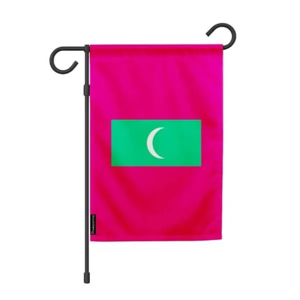 Sale Drapeau - Maldiverna - 32 x 47,5 cm - Polyester - Tryck framsidan/baksidan - Flerfärgad Flaggor & Vindstrutar