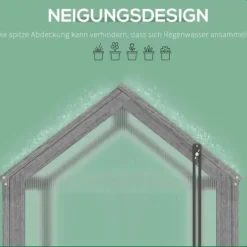 Online Drivbänk i trä 90x52x49,5 cm, ljusgenomsläppligt lock, vintertålig – grå Växthus