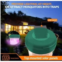 Discount Drosophila Trap flugfälla Getingar och myggor Solar LED flugfällor Utomhusgeting för bin Gula jackor 2-pack (grön) Skadedjursfällor