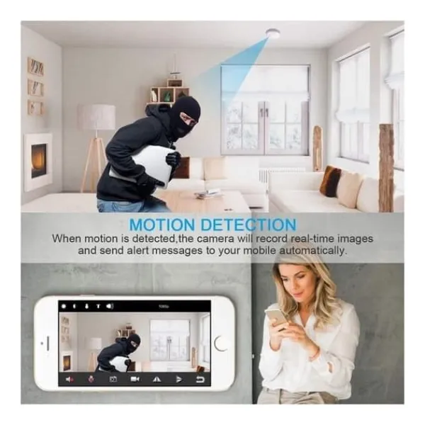 Dummy rökdetektor med Wifi HD 1080P spionkamera