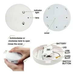 Dummy rökdetektor med Wifi HD 1080P spionkamera