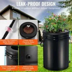 Hot DWC Hydroponics Odling System Djupvattenkultur med Top Drip 2 Hinkar, effektiv växtodling, hydroponisk odlingsteknik Kit För Växt- & Örtplantering