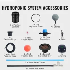 Hot DWC Hydroponics Odling System Djupvattenkultur med Top Drip 2 Hinkar, effektiv växtodling, hydroponisk odlingsteknik Kit För Växt- & Örtplantering