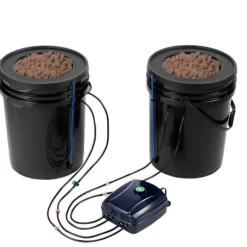 Hot DWC Hydroponics Odling System Djupvattenkultur med Top Drip 2 Hinkar, effektiv växtodling, hydroponisk odlingsteknik Kit För Växt- & Örtplantering