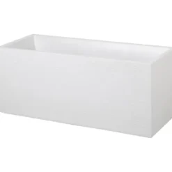 Clearance EDA Jardiniere Graphit - 99,5 x 39 x H 43 cm - 97,6 L - Vitkalkad Krukor & Växtbehållare