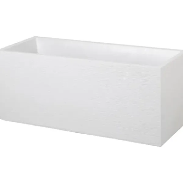 Clearance EDA Jardiniere Graphit - 99,5 x 39 x H 43 cm - 97,6 L - Vitkalkad Krukor & Växtbehållare