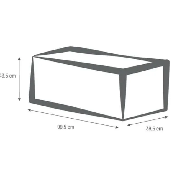 Clearance EDA Jardiniere Graphit - 99,5 x 39 x H 43 cm - 97,6 L - Vitkalkad Krukor & Växtbehållare