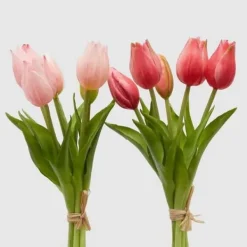 Discount EDG BOUQUET TULIPANER KONSTGJORD H26CM TVÅ FÄRGER AV ROSA ASSORTERADE, HEM, DEKORATIVA TILLBEHÖR, KONSTGJORDA BLOMMOR Blommor