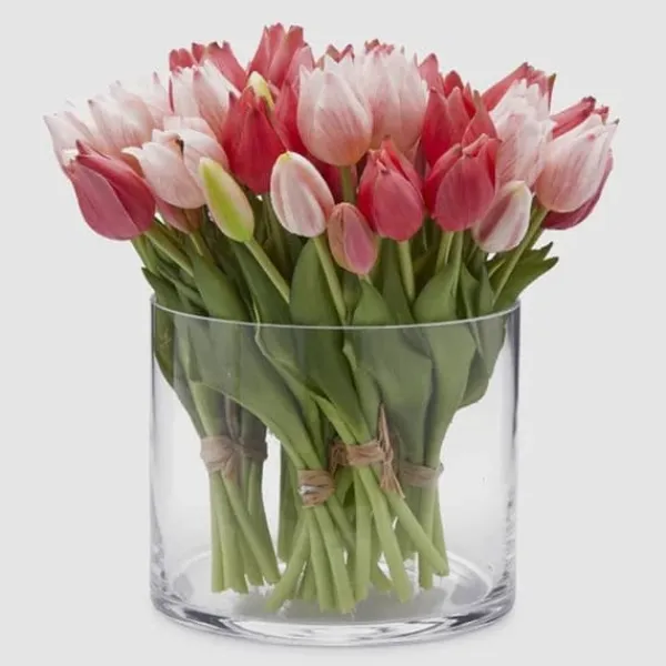Discount EDG BOUQUET TULIPANER KONSTGJORD H26CM TVÅ FÄRGER AV ROSA ASSORTERADE, HEM, DEKORATIVA TILLBEHÖR, KONSTGJORDA BLOMMOR Blommor