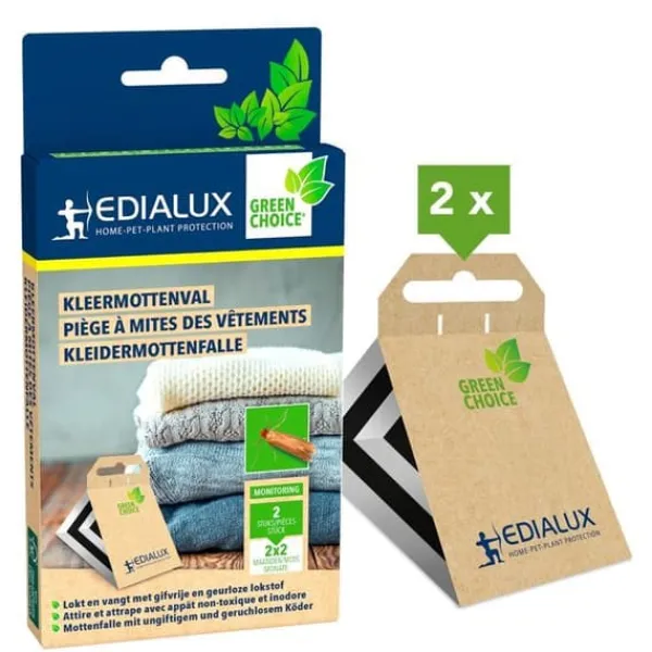 Discount Edialux klädfälfälla Textilmalkontroll, kemikaliefritt och luktfritt skydd för garderober och textilier Skadedjursfällor