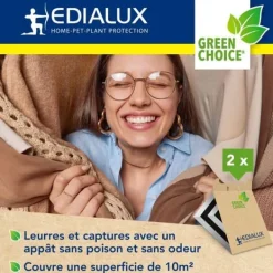 Discount Edialux klädfälfälla Textilmalkontroll, kemikaliefritt och luktfritt skydd för garderober och textilier Skadedjursfällor