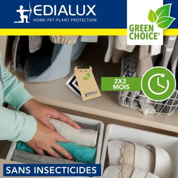 Discount Edialux klädfälfälla Textilmalkontroll, kemikaliefritt och luktfritt skydd för garderober och textilier Skadedjursfällor