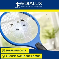 Edialux USB-laddningsbar elektrisk flugsvamp, kraftfull mot myggor och flugor