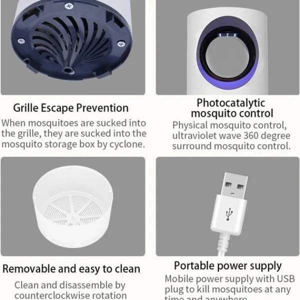 New Effektiv myggdödare, Vit Insektsmedel & Djuravvisande Medel