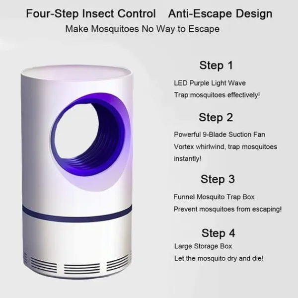 New Effektiv myggdödare, Vit Insektsmedel & Djuravvisande Medel