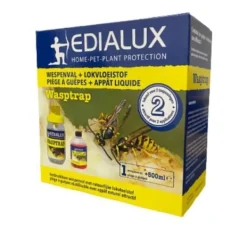 Ekologisk anti-geting, bålgeting och flugpaket med återanvändbar fälla och naturligt flytande matbete 500 ml, Edialux