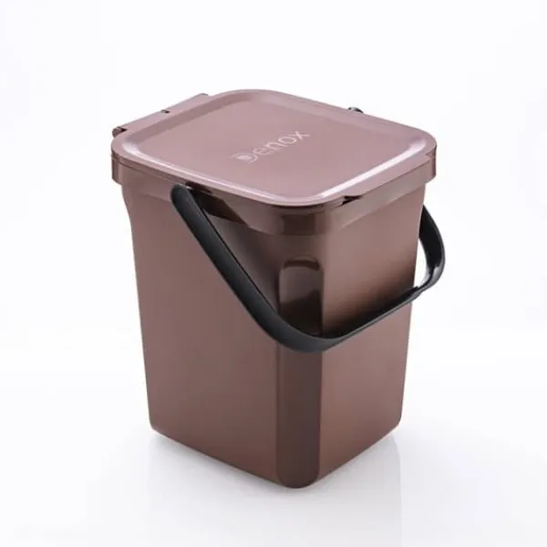 New Ekologisk kompostbehållare hink 10 liter, brun, 235 x 265 x 285 mm Kompostering