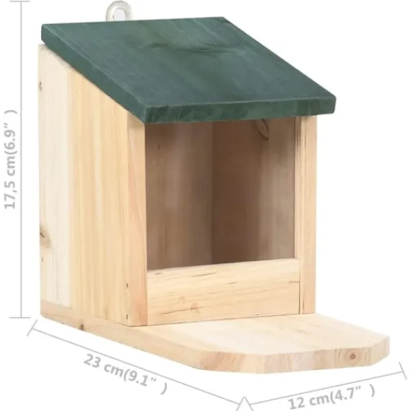 Discount Ekorrholk 4-pack i granträ | Färg: Naturlig träfärg | Storlek: 30x25x25 cm För Fåglar & Småvilt