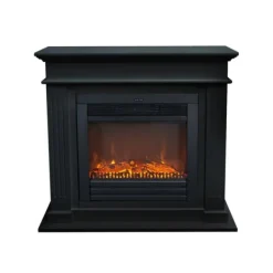 Hot Elda ELU-MDB elektrisk spis - Svart MDF öppen spisram - 1400 Watt värme - fjärrkontroll Öppna Spisar