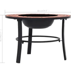 Eldfat med mosaik terrakotta 68cm keramik - Eldgrop - Eldgropar - Home & Living