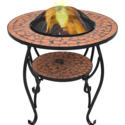 Best Eldfat med mosaikbord terrakotta 68 cm keramik Öppna Spisar