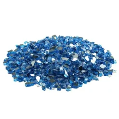 Best Eldglas 1,25 cm, Eldstadsglasstenar 4,5 kg, för Eldstad, Pacific Blue Tillbehör Till Vedeldade Kaminer & Öppna Spisar
