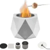 Best Eldkorg Bordsskiva, Fire Pit Bowl, Betong, Inomhus och Utomhus, Perfekt för Uteplatsen Öppna Spisar