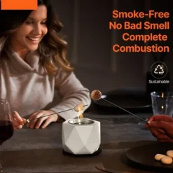 Best Eldkorg Bordsskiva, Fire Pit Bowl, Betong, Inomhus och Utomhus, Perfekt för Uteplatsen Öppna Spisar