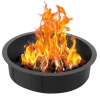 Hot Eldring Rund 45 tum, Yttre Stålfoder, DIY Campfire Ring, Brandgrill, Enkel att Montera Tillbehör Till Vedeldade Kaminer & Öppna Spisar