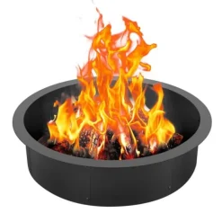Eldring Rund 35 Tum Yttre Stålfoder DIY Campfire Ring Eldplats