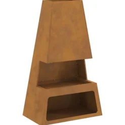 Outlet Eldstad Brun 60 x 35 x 100 cm Stål Vedeldade Kaminer