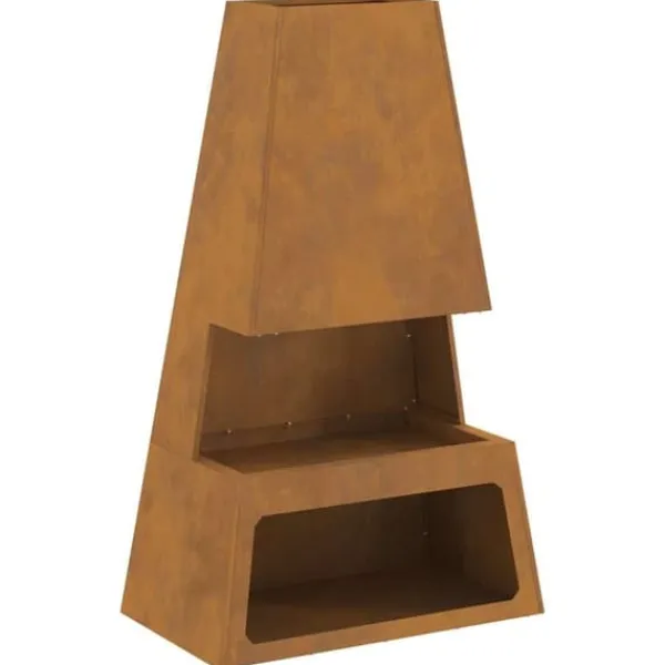 Outlet Eldstad Brun 60 x 35 x 100 cm Stål Vedeldade Kaminer