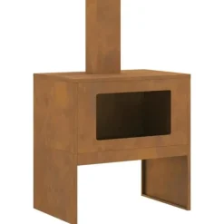 vidaXL Eldstad Brun 60 x 40 x 96 cm Stål