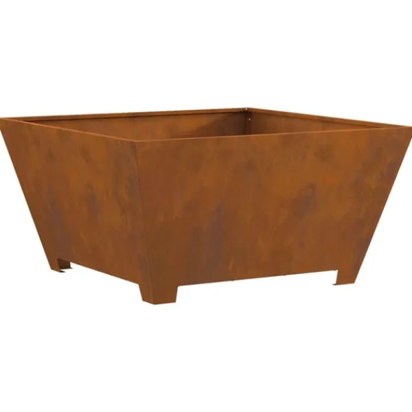 Clearance Eldstad Brun 80 x 80 x 40 cm Väderbeständig stål Öppna Spisar