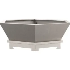 vidaXL Eldstad Brun 75 x 75 x 28 cm Väderbeständig stål
