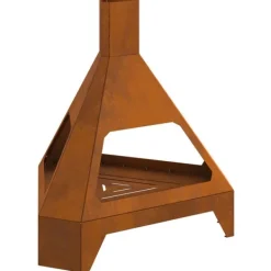 vidaXL Eldstad Brun 50 x 43 x 52 cm Väderbeständig stål
