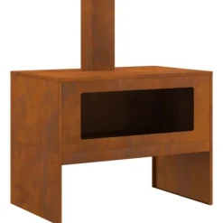 Clearance Eldstad Brun 80 x 50 x 96 cm Väderbeständig stål Öppna Spisar