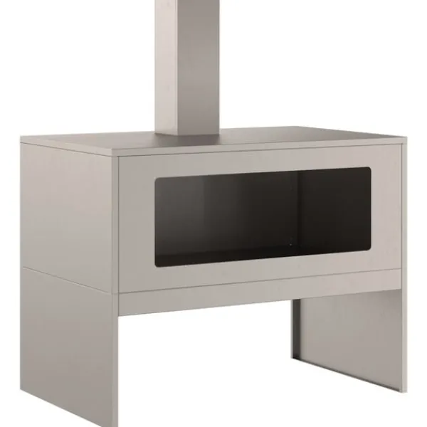 Clearance Eldstad Brun 80 x 50 x 96 cm Väderbeständig stål Öppna Spisar