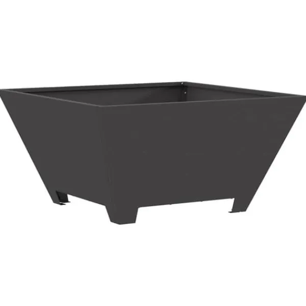 Clearance Eldstad i fyrkantig design - Vedeldad eldstad | Färg: Svart | Storlek: 60x60x30 cm Vedeldade Kaminer