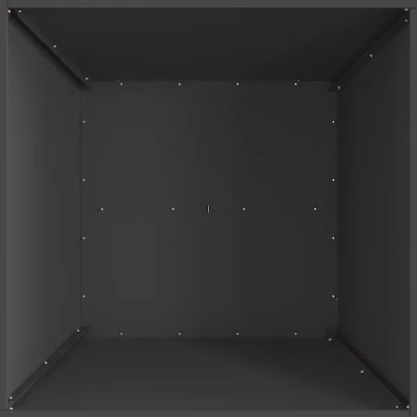 Clearance Eldstad i fyrkantig design - Vedeldad eldstad | Färg: Svart | Storlek: 60x60x30 cm Vedeldade Kaminer