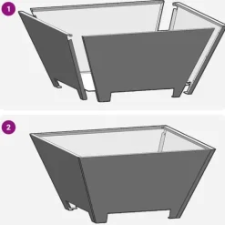 Clearance Eldstad i fyrkantig design - Vedeldad eldstad | Färg: Svart | Storlek: 60x60x30 cm Vedeldade Kaminer