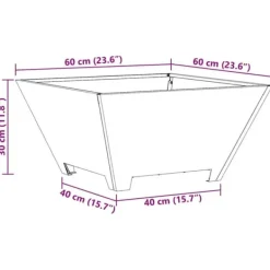 Clearance Eldstad i fyrkantig design - Vedeldad eldstad | Färg: Svart | Storlek: 60x60x30 cm Vedeldade Kaminer